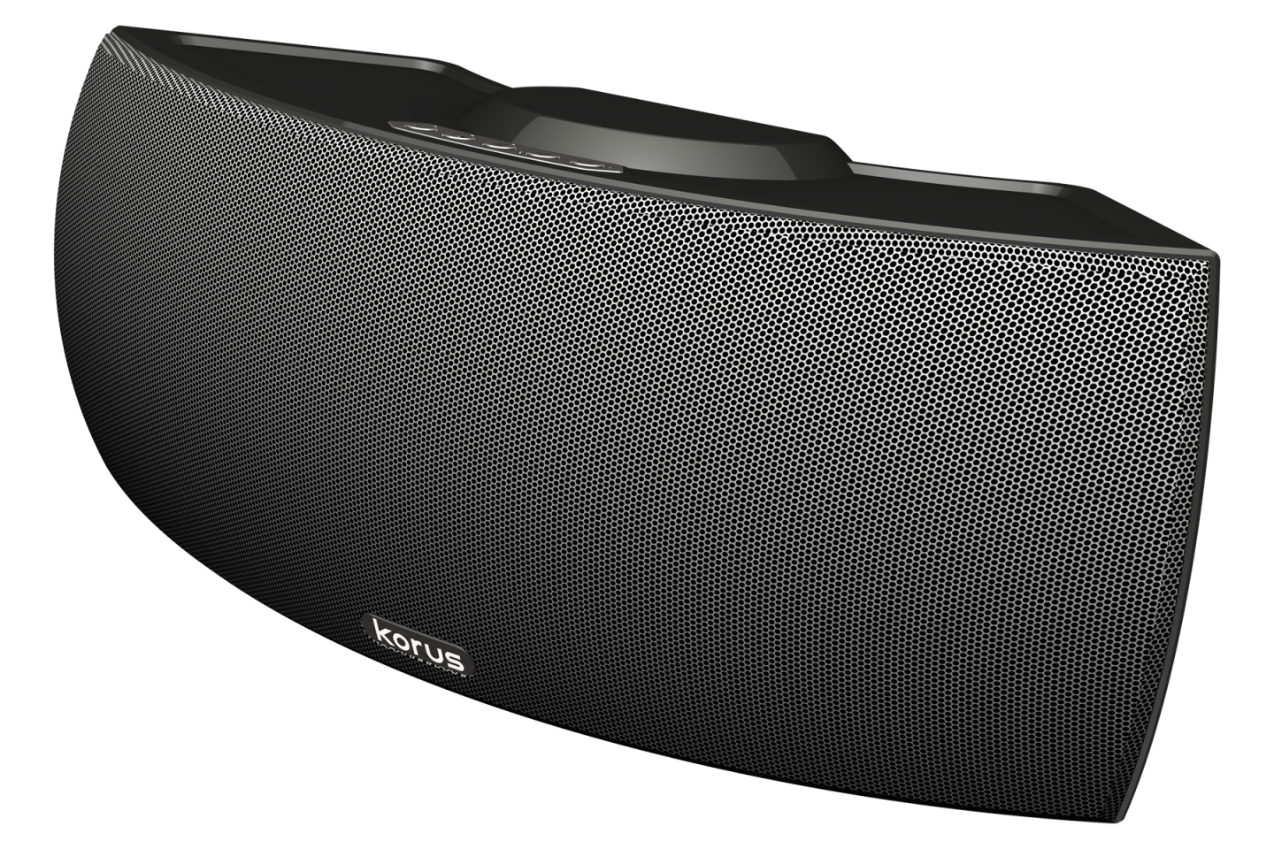 The Korus V600 speaker uses a wireless technology called SKAA, which uses the 2.4 GHz ISM radio band for transmissions at up to 480 Kbps