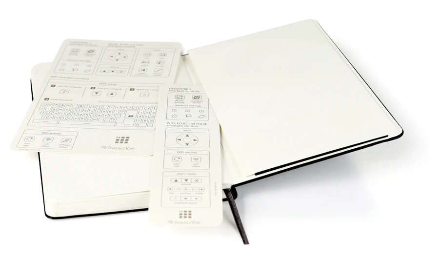 Additional pull-out sheets provide extra smartpen fucntionality