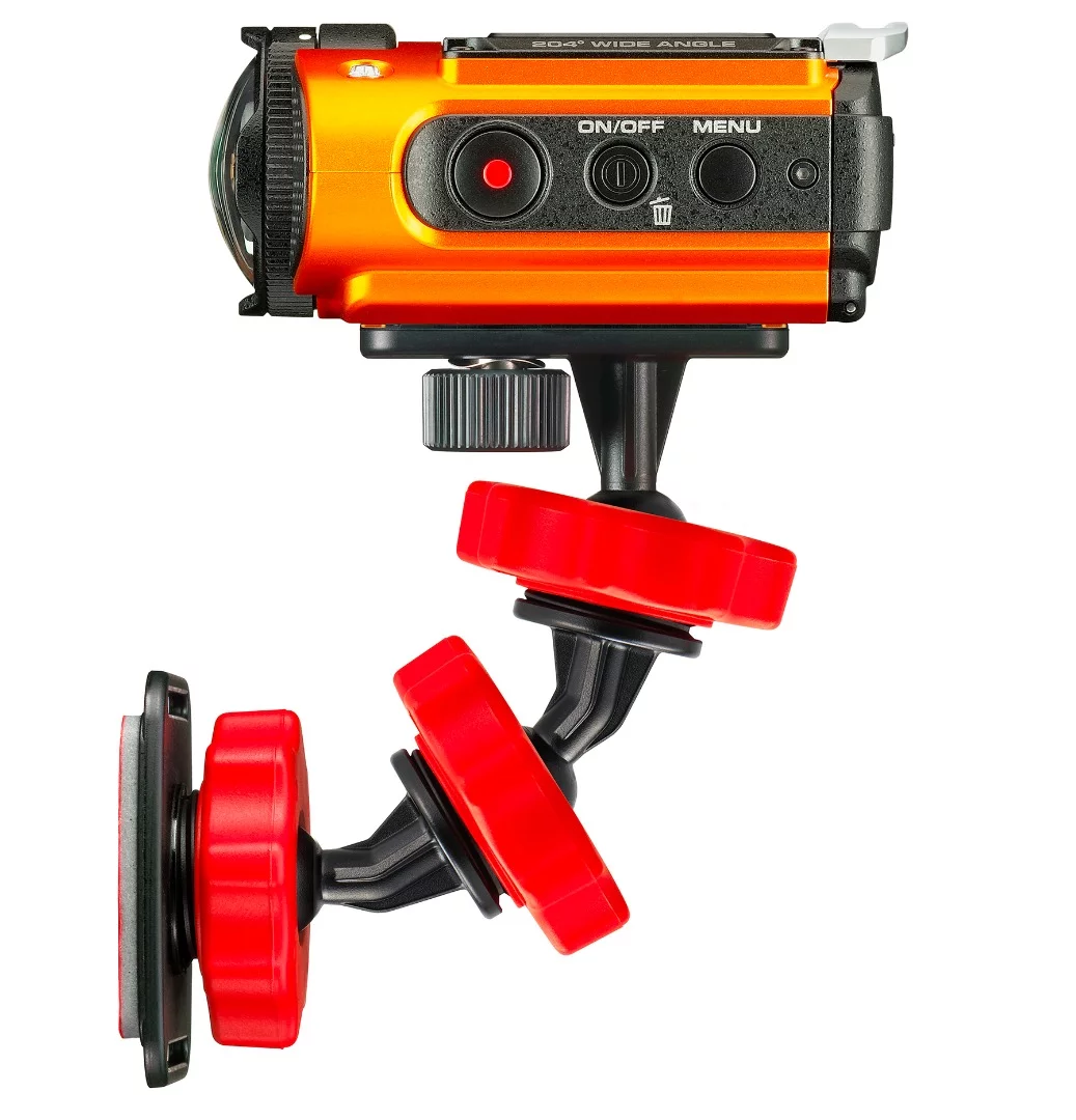 The Ricoh WG-M2 action camera is compatible with a wide selection of WG mounts
