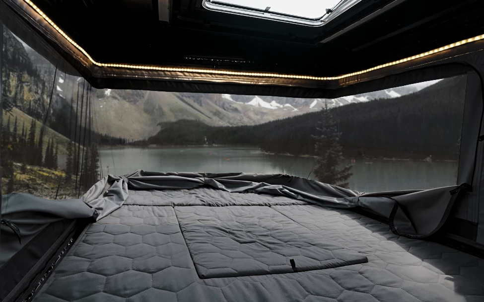 It's not hard to see how one could put that high, mesh-surrounded bed to good use