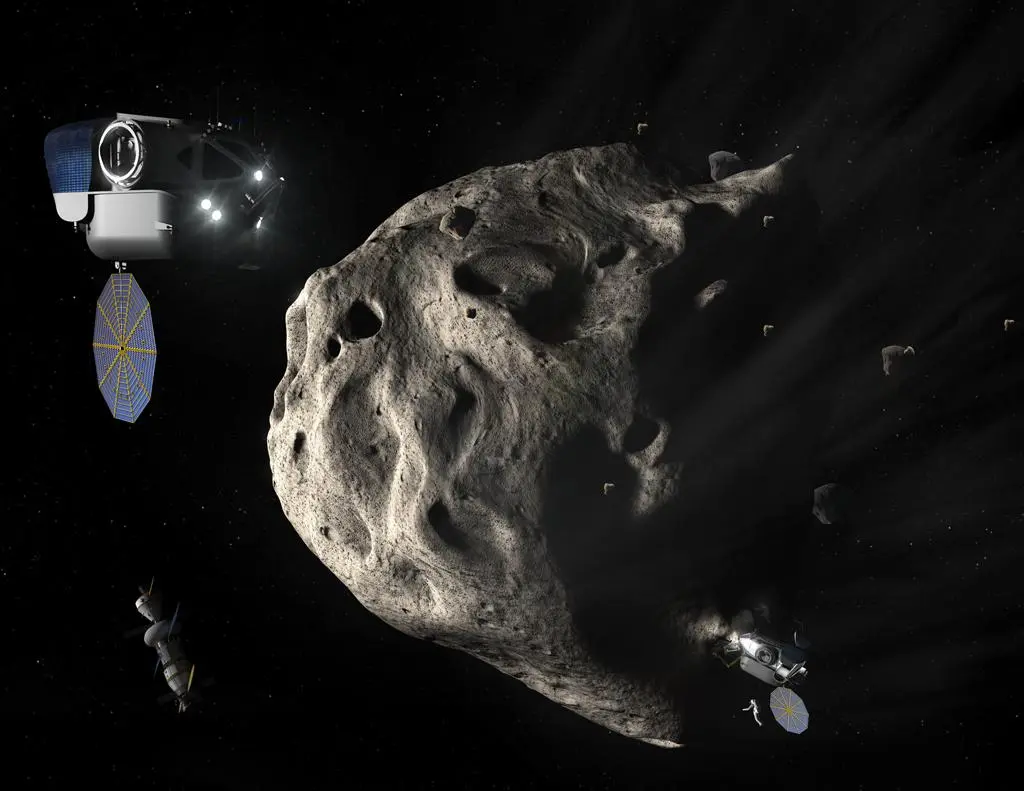 The EML-2 station could be used as a staging area for exploring near-Earth asteroids (Image: NASA)