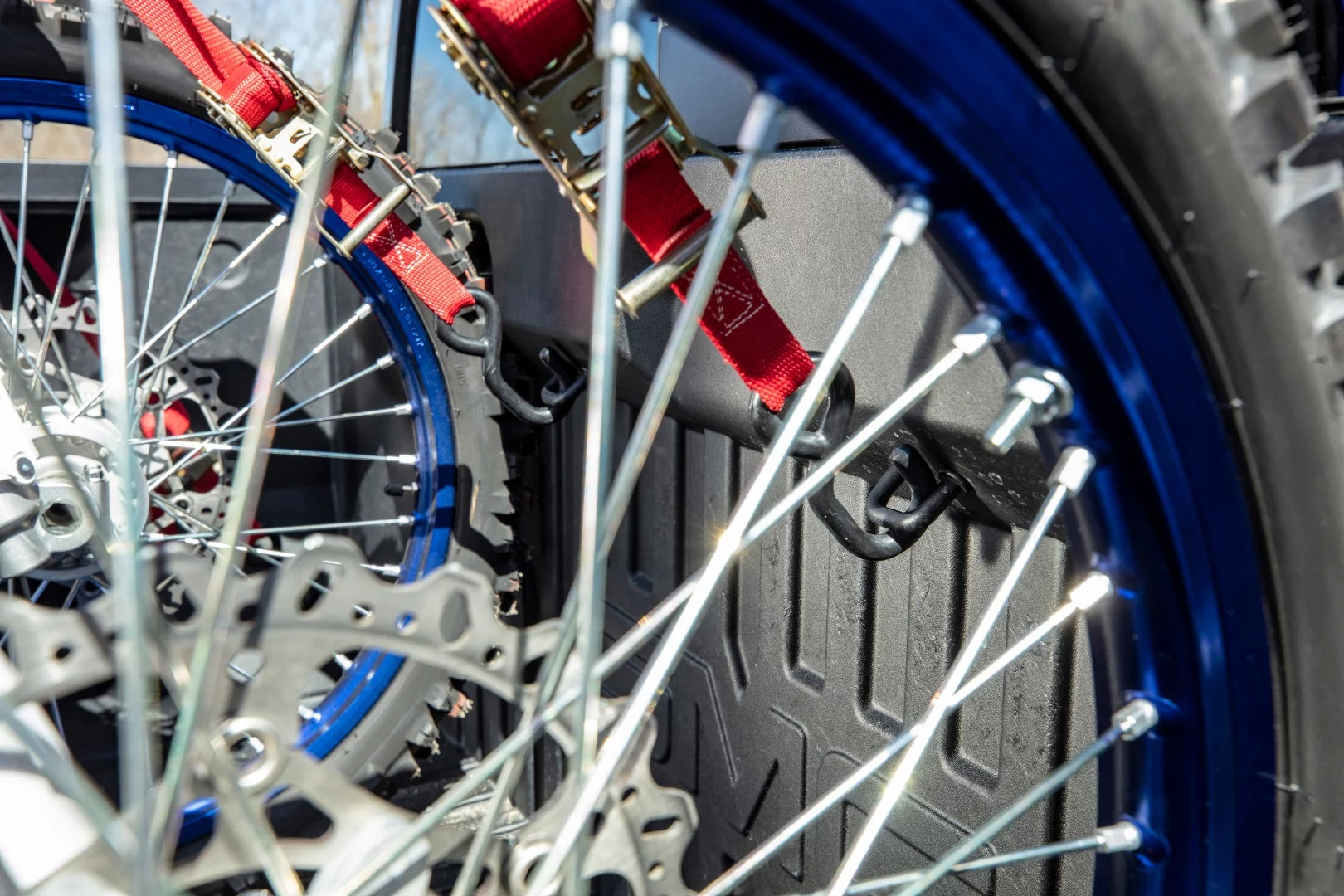 Added convenience tie-downs help secure loads like motorcycles, snow mobiles, and so forth