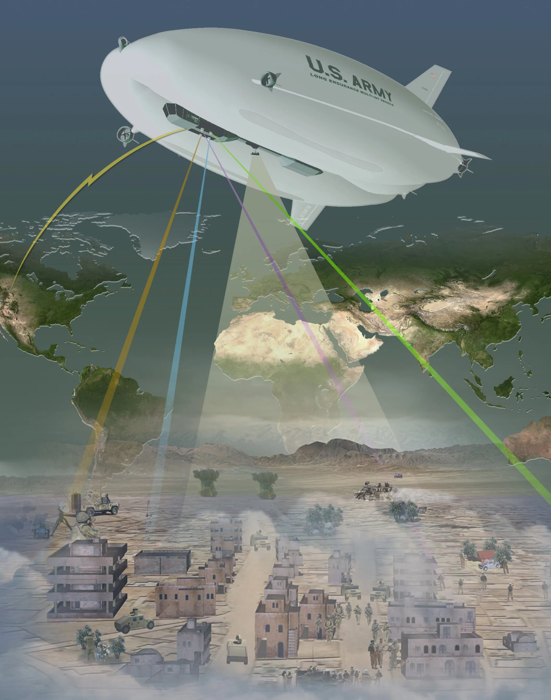 Artist's concept of the Northrop Grumman LEMV airship (Image: Northrop Grumman)