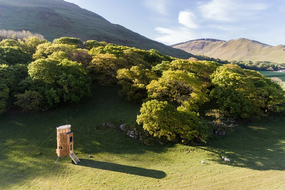 Little Dragon layout offers panoramic views at both levels across the Welsh landscape