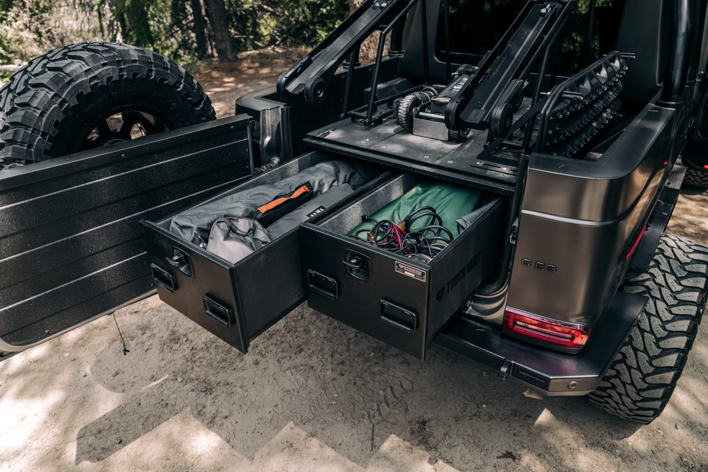 The Truck Vault system provides plenty of space for camping gear, sports equipment, tools and more