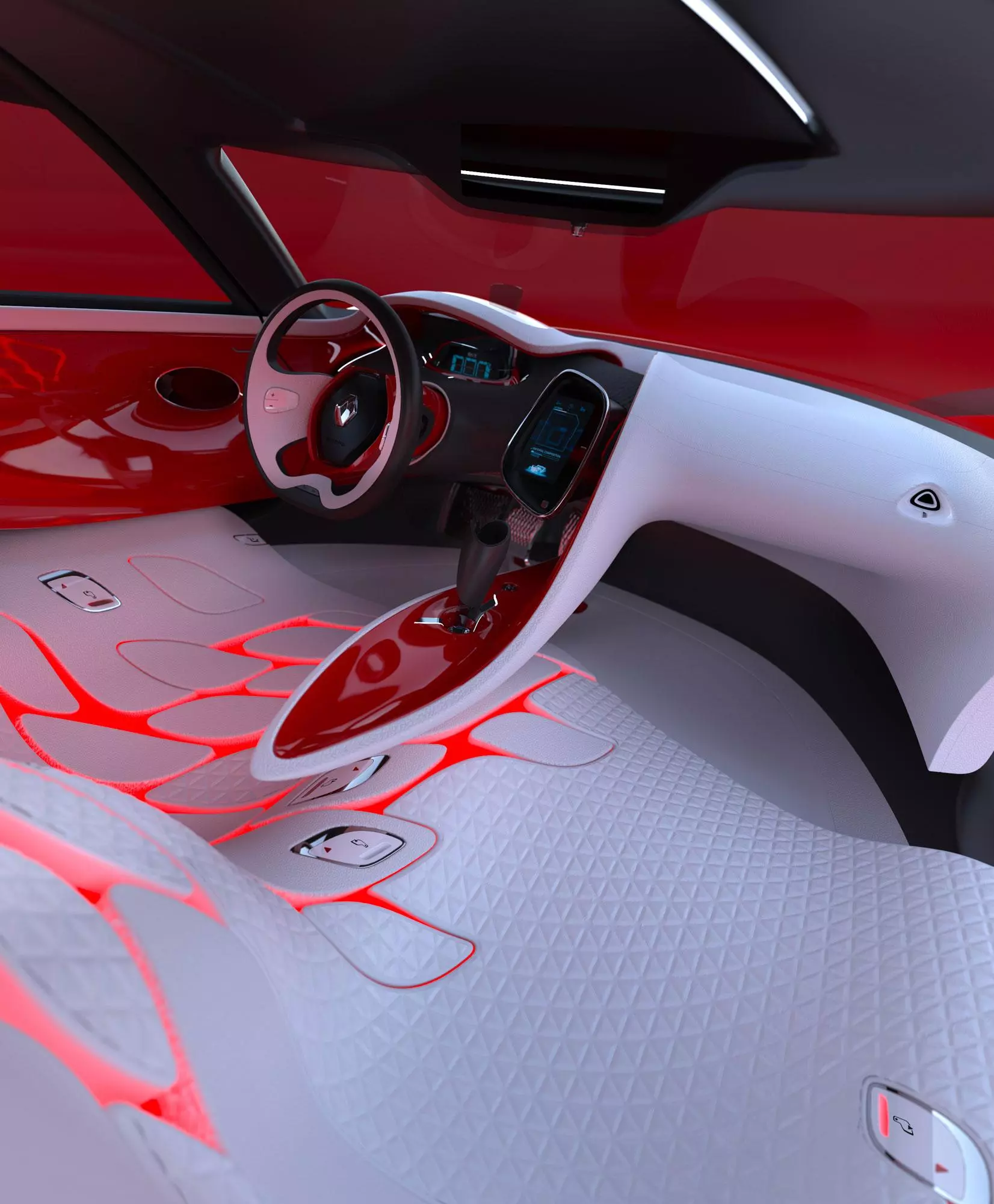 The Renault DeZir concept electric vehicle interior