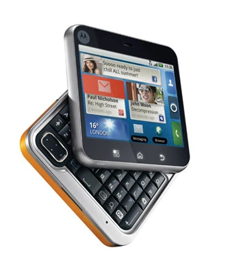 Pivoted at one corner, the hidden QWERTY keyboard slides out - hence the smartphone's name