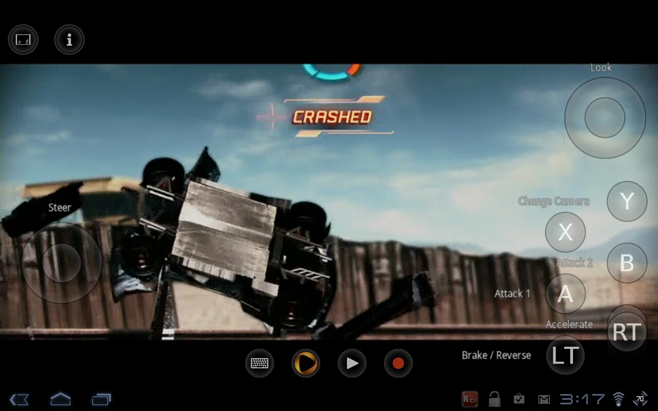 Playing a driving game is almost impossible with the touch controls