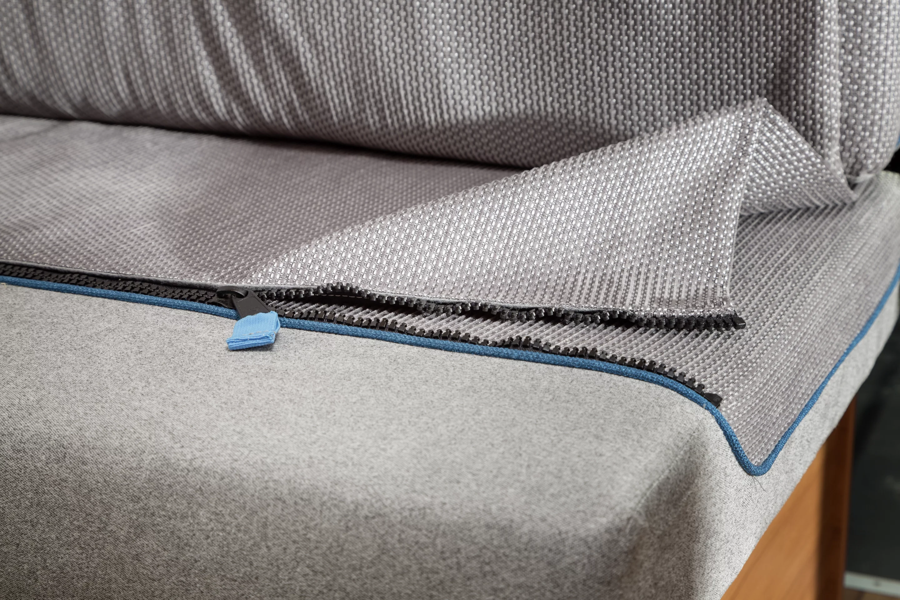 The CaraKids CaraHome's removable fabric panels make cleaning the seats easier