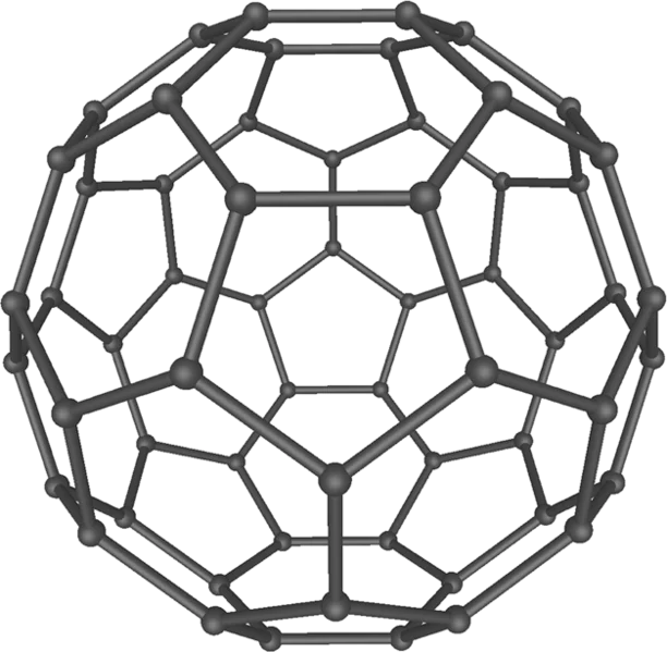 The molecular structure of a C-60 buuckyball (Image: )