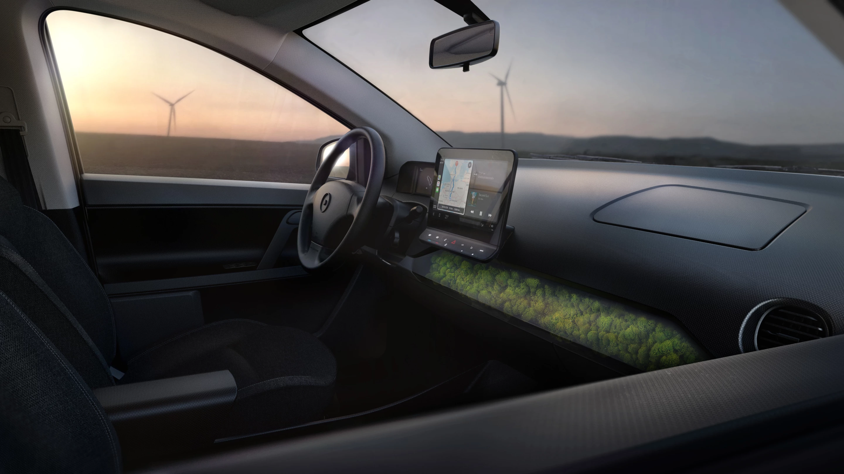 A closer look at the interior of the upcoming Sion solar-integrated family EV