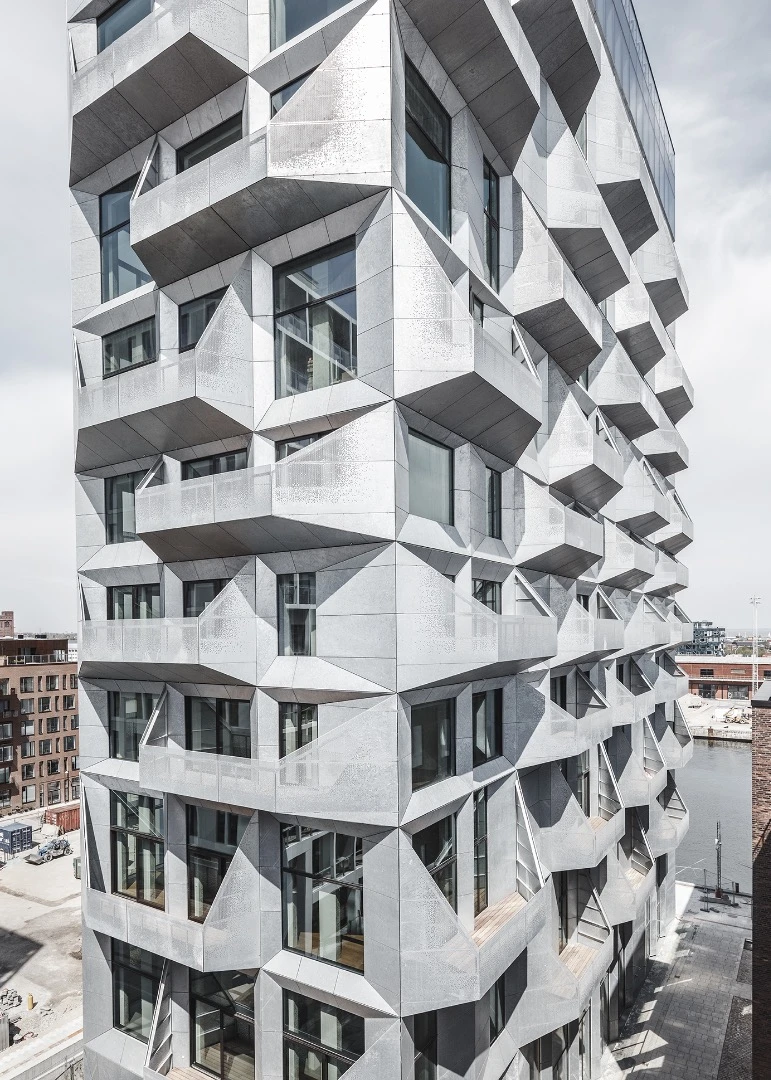 The exterior of the Silo is wrapped in a galvanized steel facade