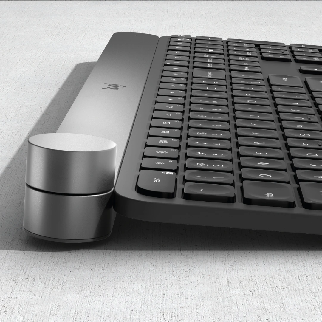 The Craft keyboard's aluminum smart dial is called the Crown