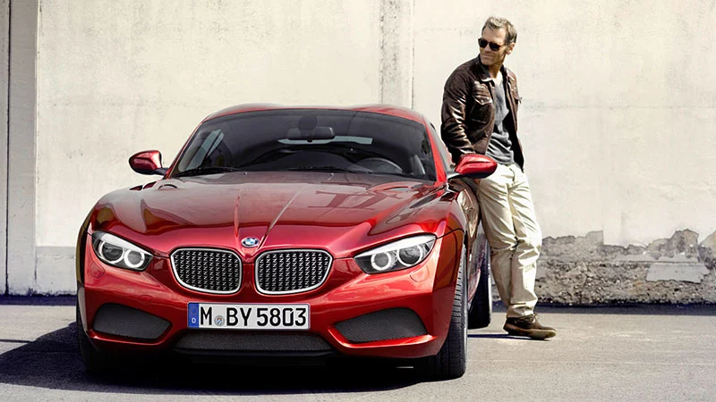 The BMW Zagato Coupe plus male model