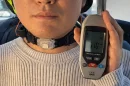 The neckband is made of soft silicone and combines a miniature camera and motion sensors with an AI model trained on the wearer's own voice