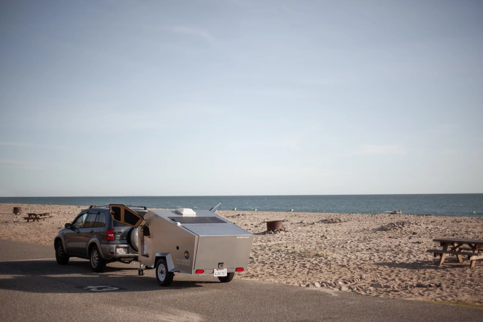 LA's Polydrops carves some angles into the classic teardrop trailer