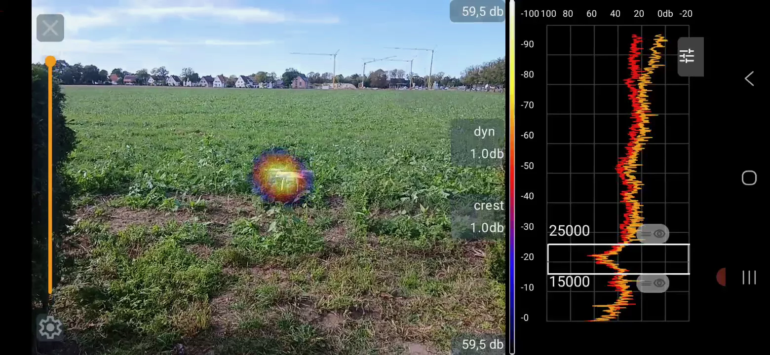 The SoundCam Go locates a drone