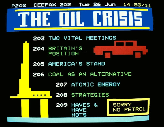 A Ceefax page