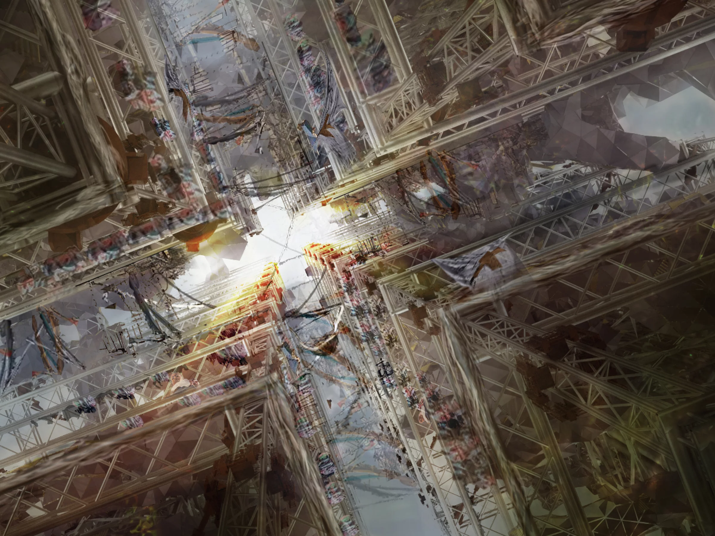 Middle Land Skyscraper was designed by Xinyu Ma, Shengming Li, Zehui Li, Changyu Lu and Xinyu Ma. It imagines an easily configured and adaptable skyscraper that would provide a neutral place in which all people of all beliefs can live in harmony