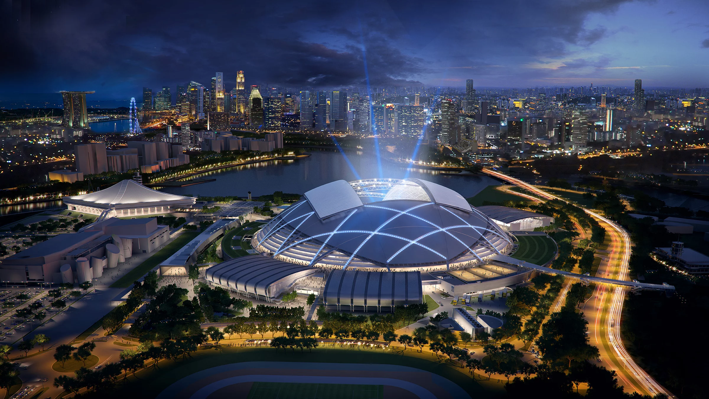 The National Sports Stadium will be the centerpiece of the Singapore Sports Hub (Image: © Singapore Sports Hub_Oaker)
