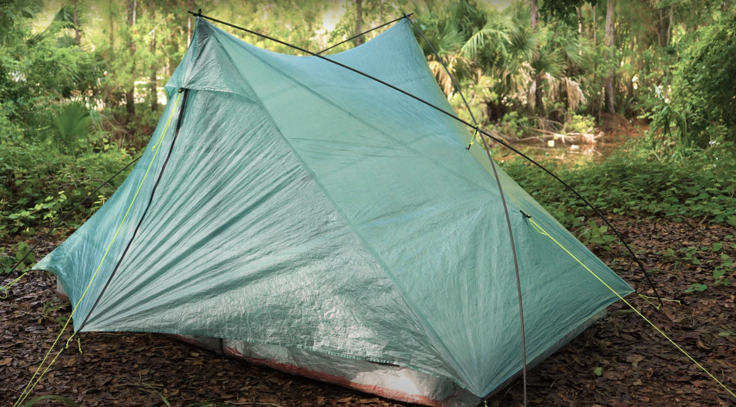 Zpacks' Duplex Freestanding Flex Kit brings dedicated carbon fiber poles so the Duplex Pro can stand on its own, particularly useful when pitching on rocks, sand or other surfaces that don't allow for easily staking the tent out