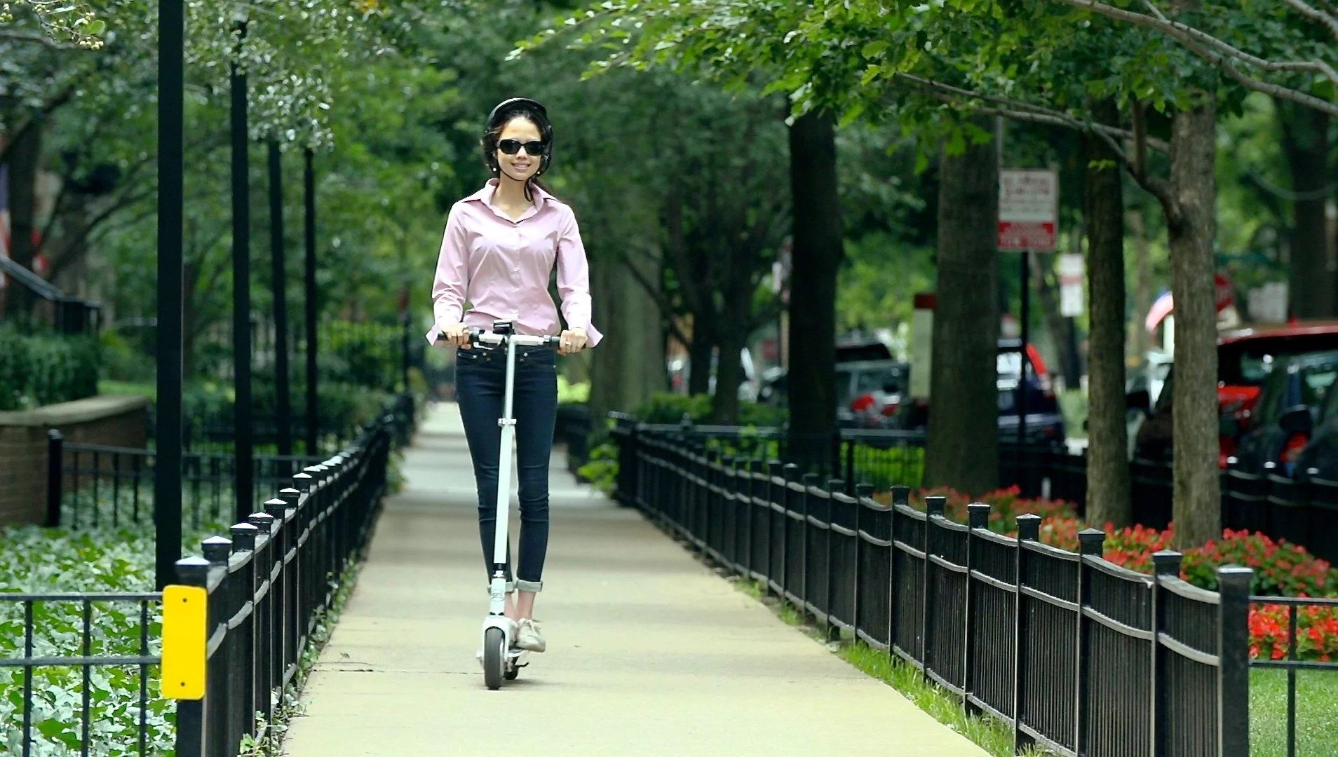 The SmartScooter is claimed to be able to move the average adult for a distance of up to 17 miles (27 km)