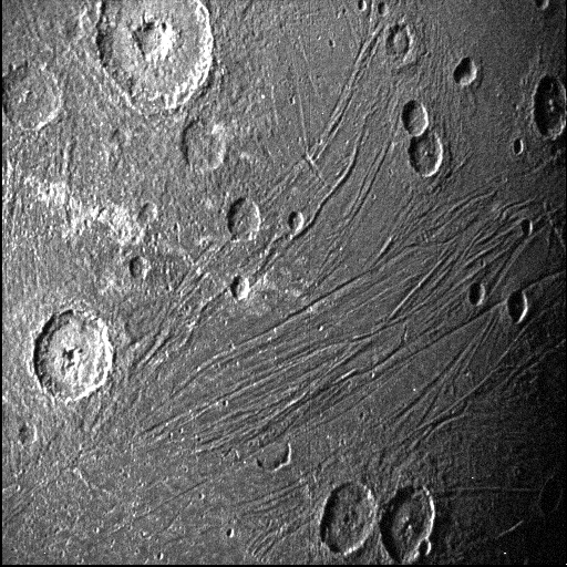 The dark side of Ganymede as seen from Juno