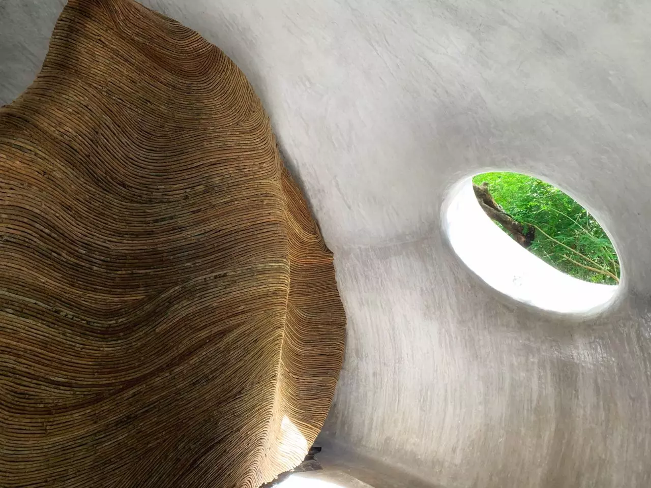 Azulik Uh May has lots of openings in it to allow trees to continue to grow