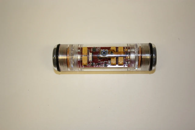 PNNL’s improved Sensor Fish is a small tubular device filled with sensors that analyze the physical stresses fish experience as they pass through dams and other hydropower structures