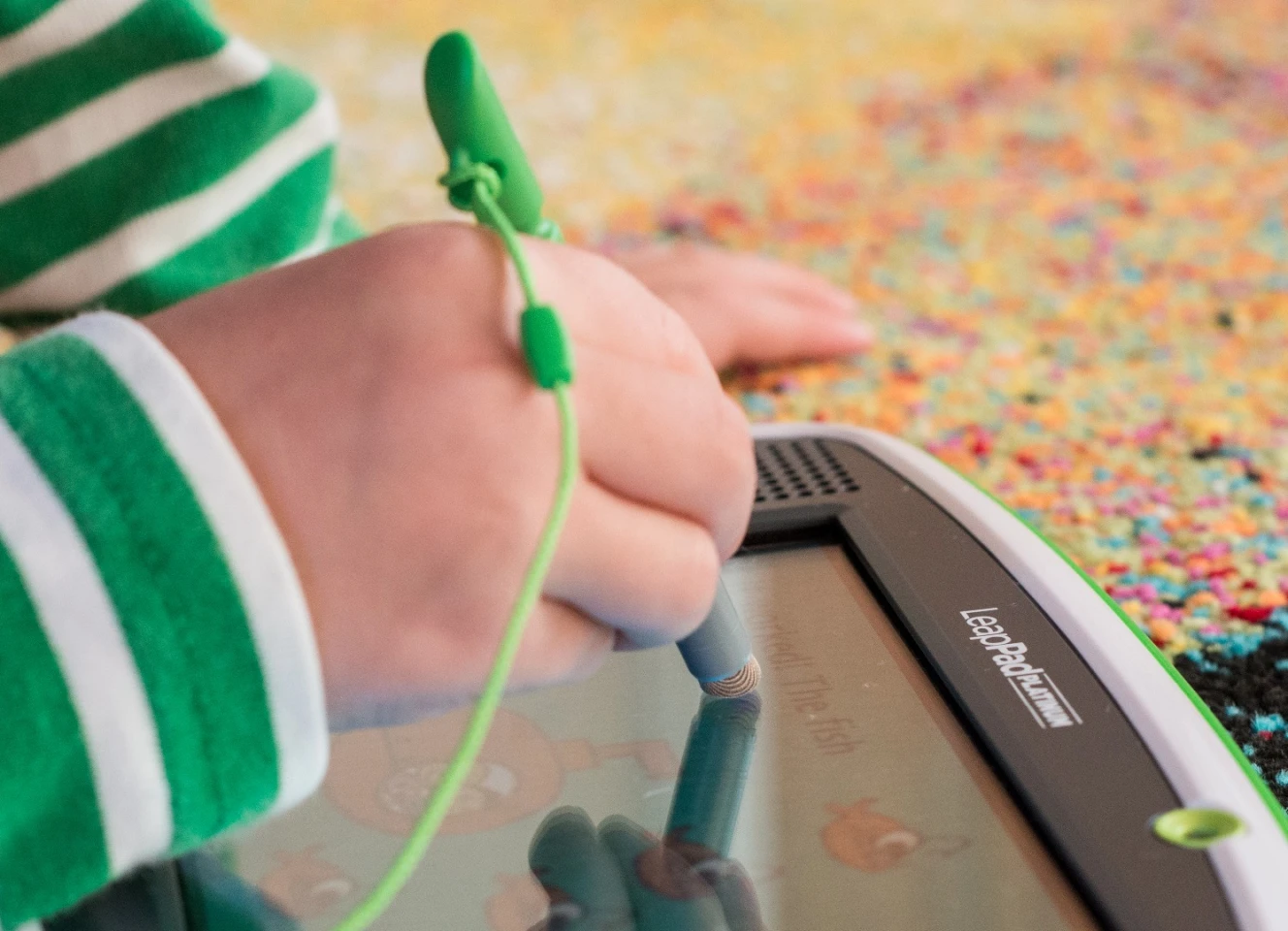 The stylus on the LeapFrog LeapPad Platinum is basic, but functional