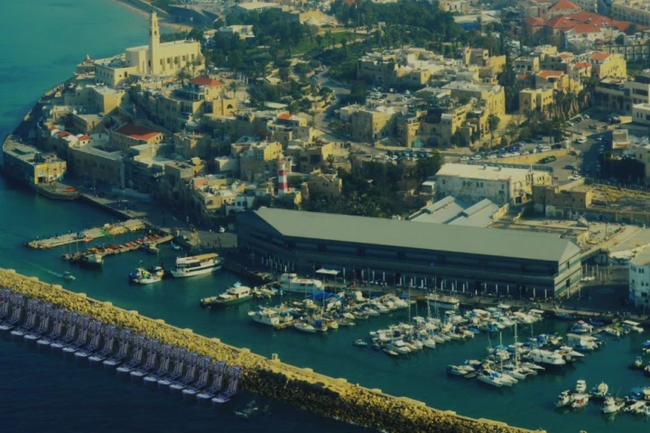 Rendering of the proposed grid-connected Eco Wave Power installation at Jaffa Port, Israel