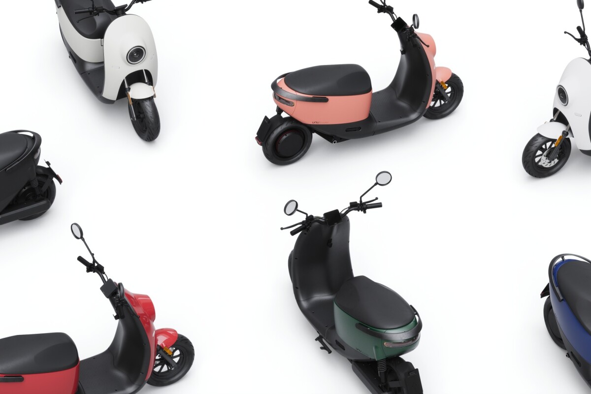 The unu Scooter is available as three models with seven color options