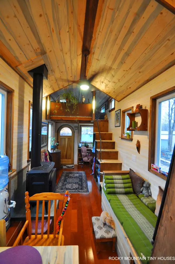 Inside the Red Mountain 34' Tiny House