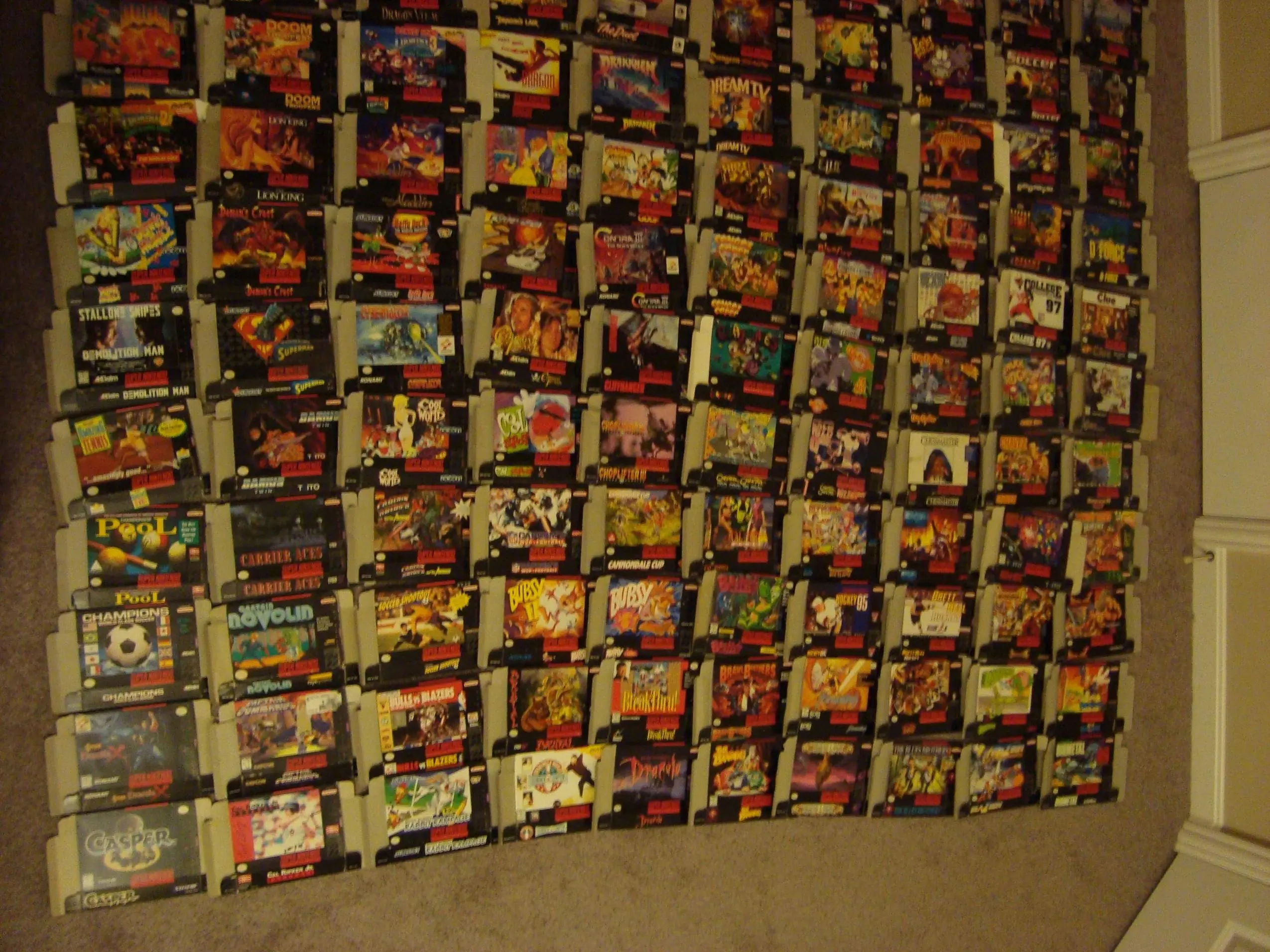 Boxes from the $25,000 SNES collection