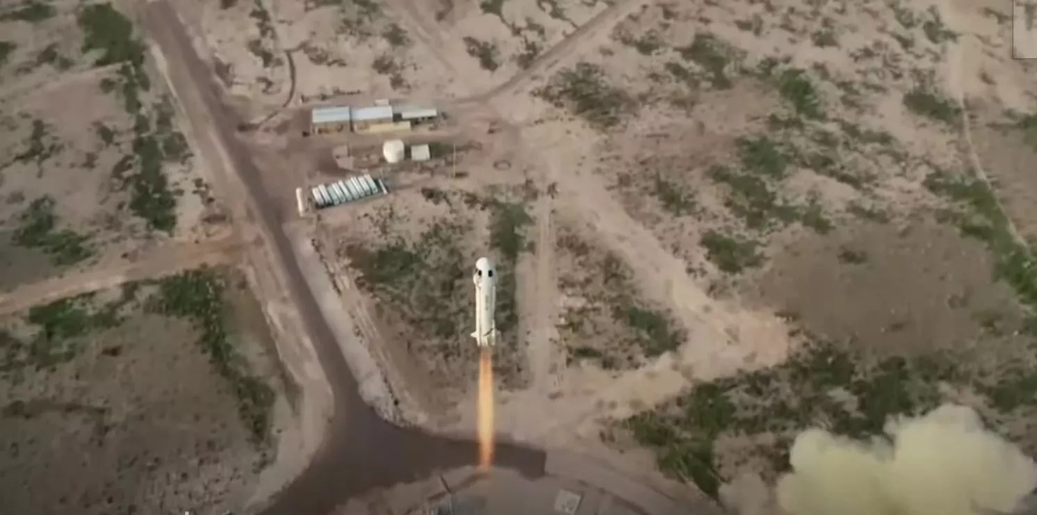 New Shepard taking off