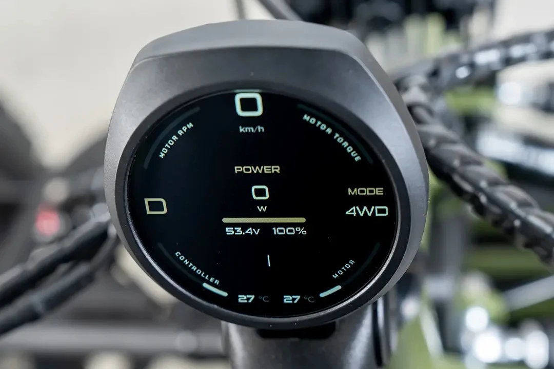 The V2's new color LED screen displays more information than its predecessor