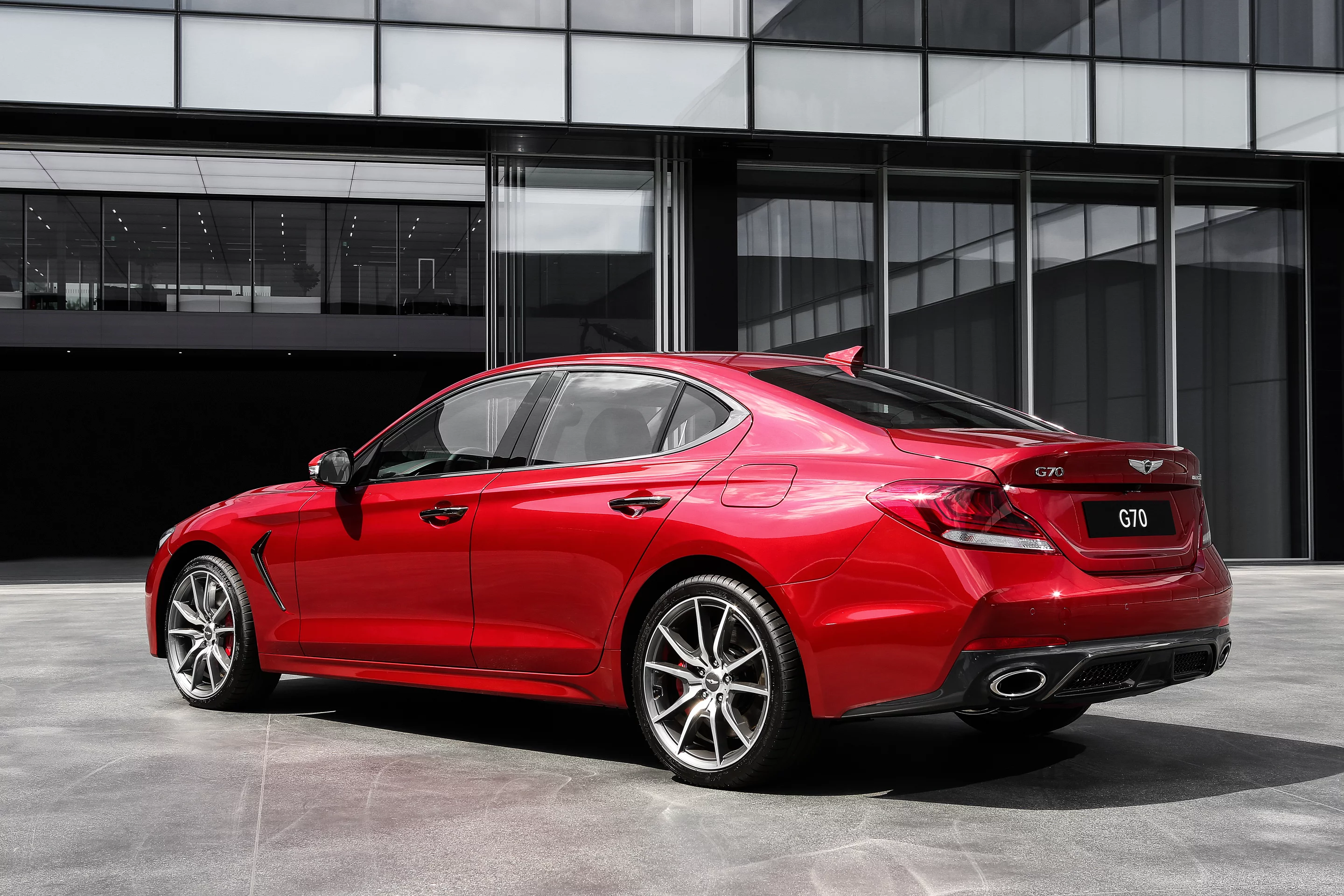 The G70 shares its platform with the Kia Stinger