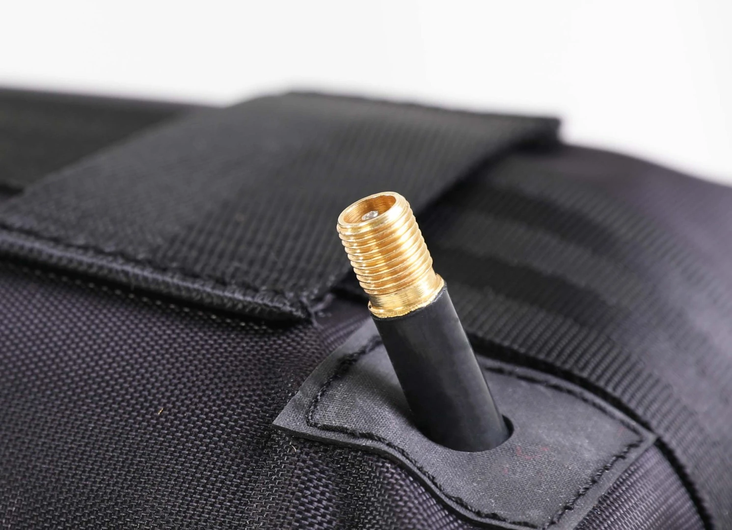 The Tair roof racks can be inflated with a regular bike pump