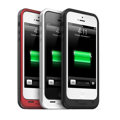 The front of mophie juice pack air in all three colors