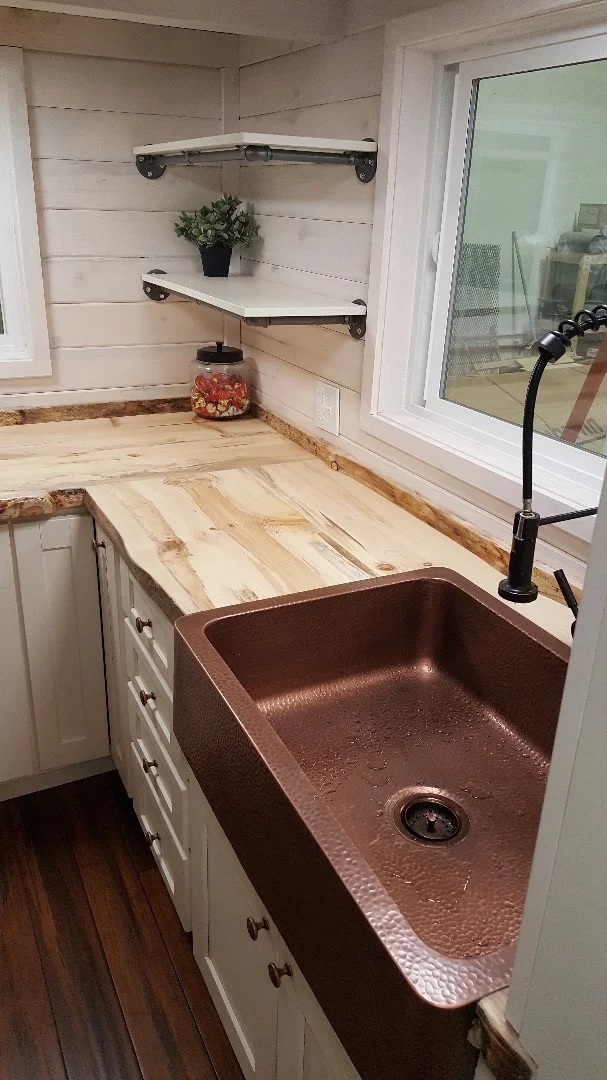 The Artist's large copper kitchen sink