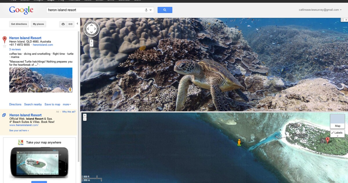 Google Maps takes Street View underwater