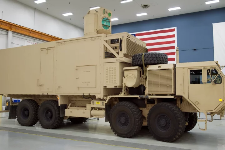 The High Energy Laser Mobile Demonstrator (HEL MD) that will incorporate a 10-kilowatt solid-state laser (Photo: Boeing)