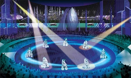Artist's impression ofthe opening ceremony EXPO 2005