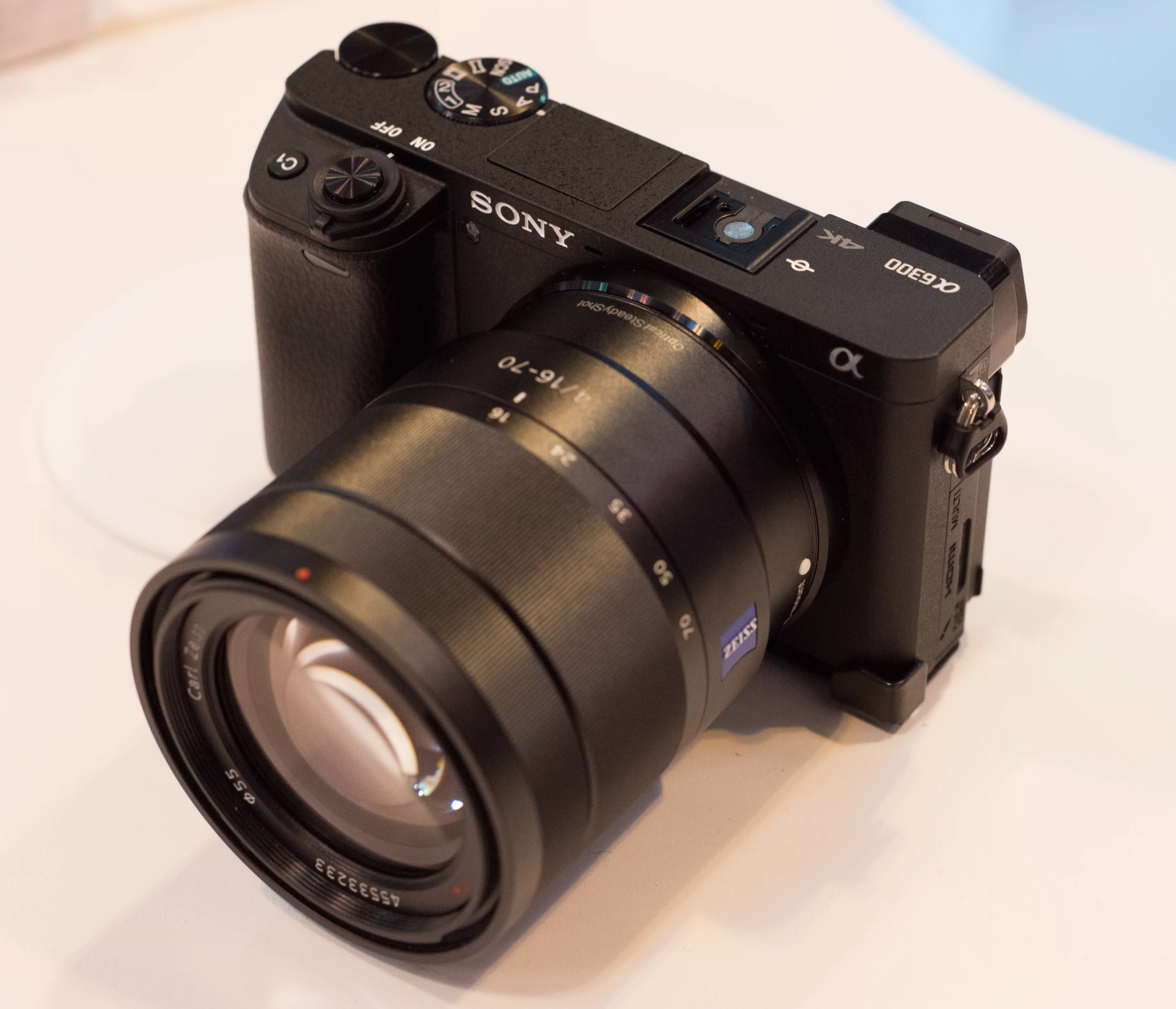 With larger lenses attached, the Sony A6300 can feel a bit front heavy