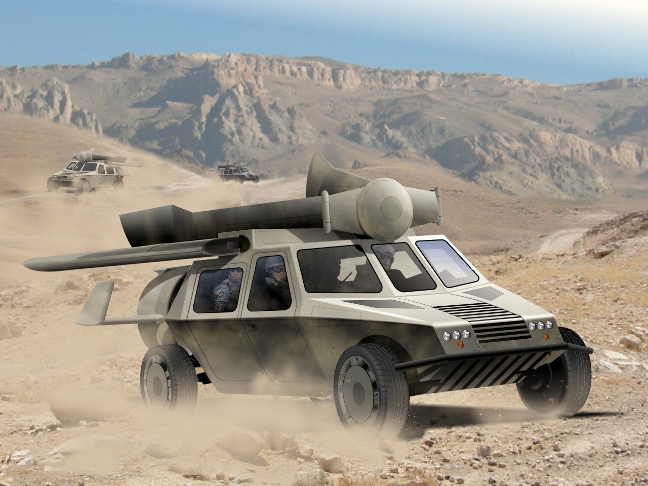 Terrafugia will contribute expertise towards the design of the Transformer - a cross between a Humvee and a helicopter (Image: AAI Corporation)