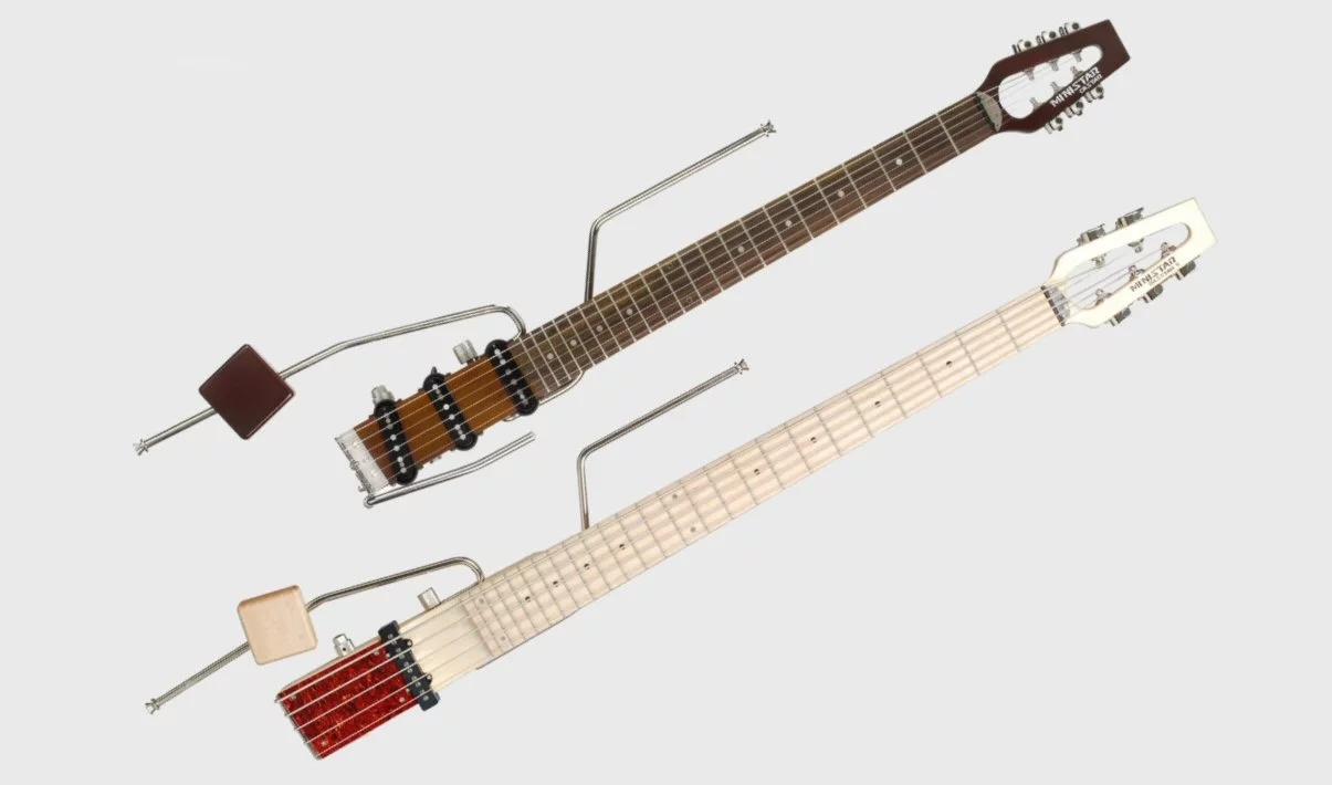 Bob Wiley's Ministar dispenses with the traditional guitar body, which adds little or nothing to its tone, and instead offers an odd-looking neck with pickups