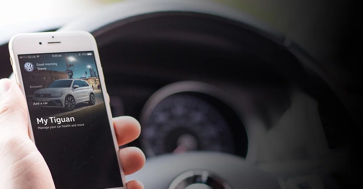 The My Volkswagen app helps keep track of your car through the order process, and makes servicing easier