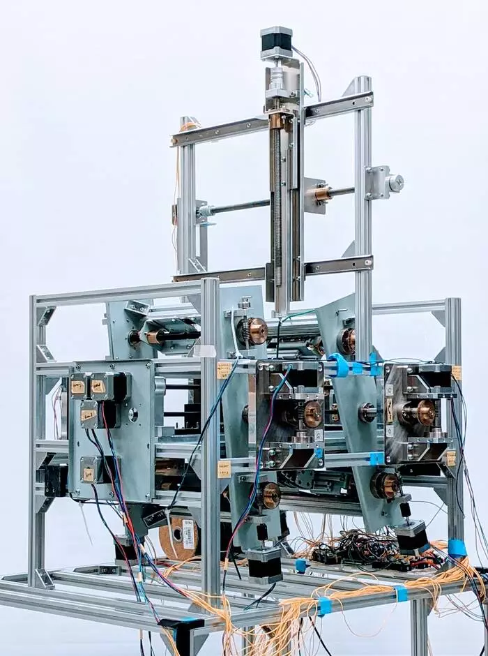 The team hopes to get this washing machine-sized system into a more compact design to handle much finer material