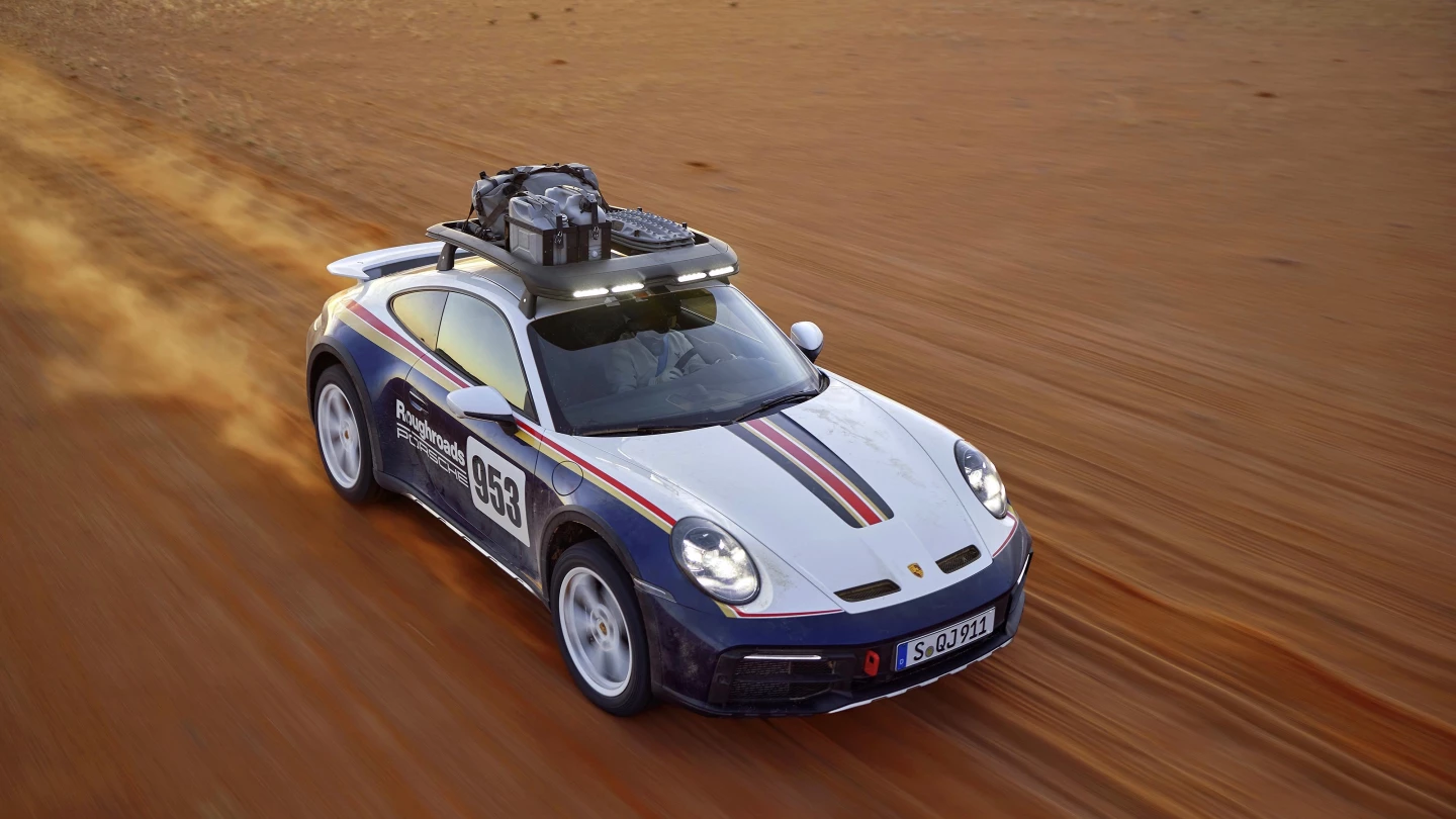 The available roof rack holds up to 92 pounds of spare fuel, tools, luggage and supplies