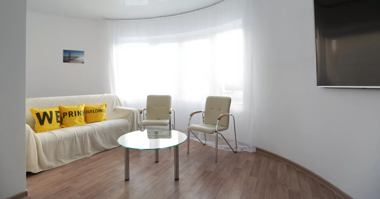 Inside the 3D-printed house